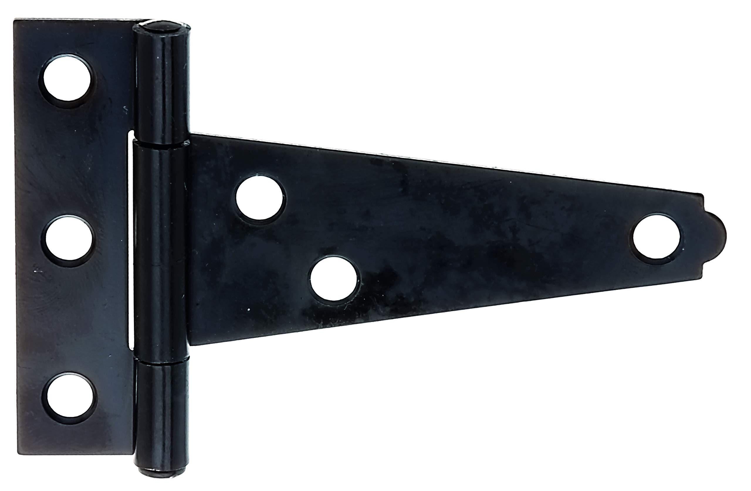 Rolled Box Hinge with Riveted Pin Band: 75 mm/Scharnier: 60 mm / 25 STK. schwarzer Tauchlack