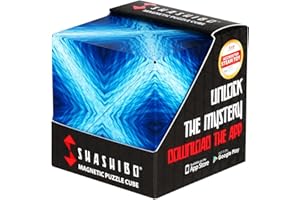 SHASHIBO Shape Shifting Box - Award-Winning, Patented Fidget Box w/ 36 Rare Earth Magnets - Transforms Into Over 100 Shapes, 