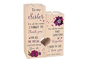 HUIXI Sisters Gifts from Sister, Unique Birthday Gifts for Sisters, Best Sister Gift Ideas for Christmas Thanksgiving, Personalized Thank You Gifts