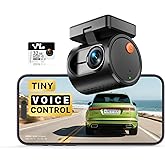 KAWA 2K Tiny Dash Cam, 1296P QHD Mini Car Camera DashCam - Voice Control, G -Sensor, Free 32GB TF Card, Built-in WiFi, APP Control, WDR/3D DNR with Super Night Vision, 24H Parking Mode