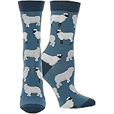 WHD Sheep Crew Socks for Women & Men | Farm Animal Lover Socks, Barnyard Fun