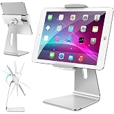 AboveTEK Elegant Tablet Stand, Aluminum iPad Stand Holder, Desktop Kiosk POS Stands for 7-15.6 inch iPad/Portable Monitor, Tablet Mount for Showcase Office Reception Countertop