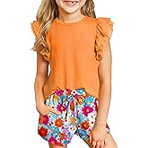 blibean Girls 2026 Summer Clothes Set Teen Hawaiian Shorts Outfit Size 6-15 Years