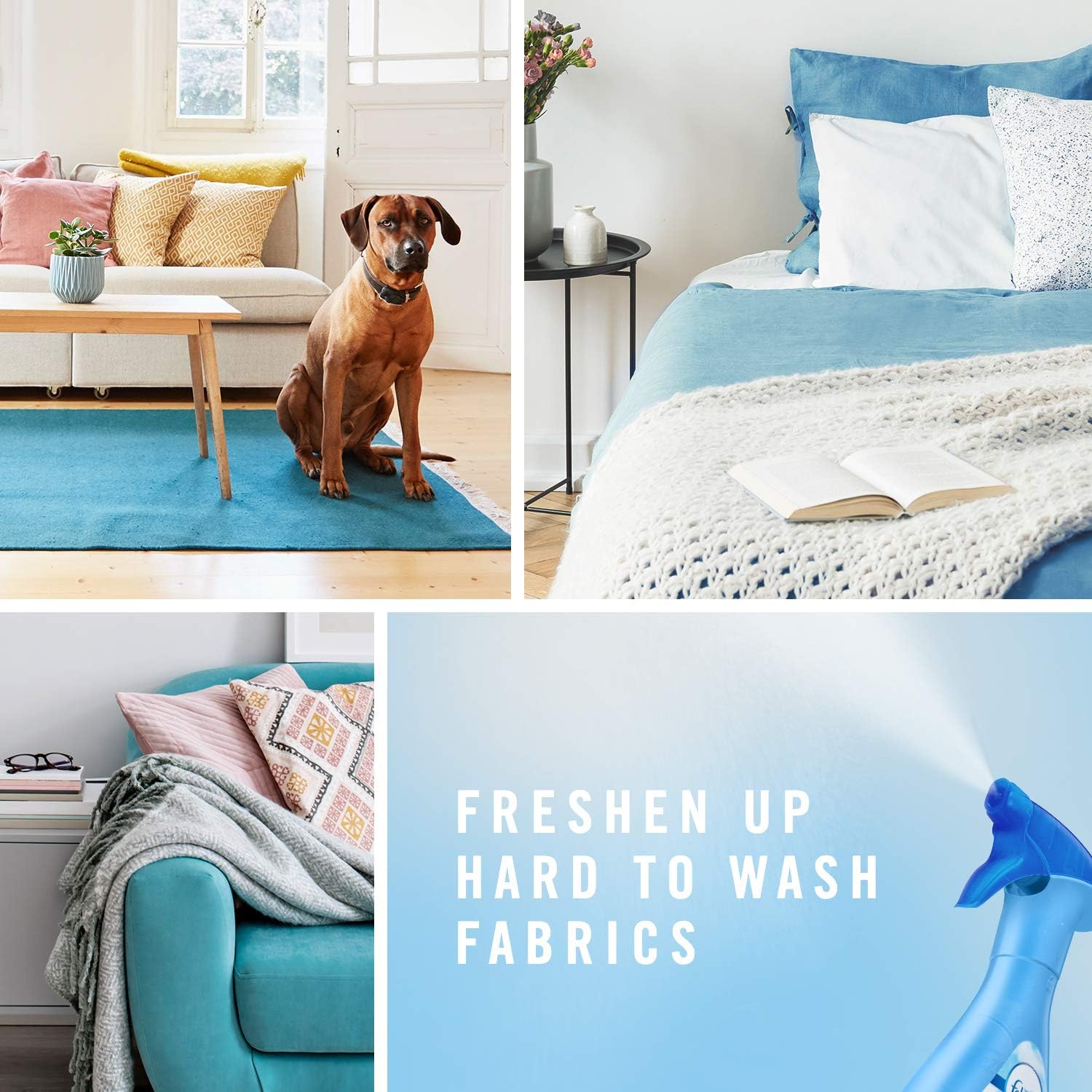 Febreze Fabric Refresher, Odor Eliminator Extra Strength + Unstopables, Fresh Scent, 2 Count: Health & Personal Care