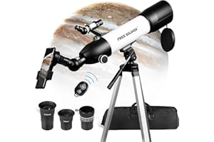 FREE SOLDIER Telescopes for Adults High Powered - 500x80mm AZ Astronomical Professional Refractor Telescope for Beginners Astronomy with Advanced Eyepieces, Cool Astronomy for Christmas, White