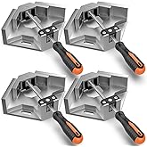 Right Angle Clamp, Housolution [4 Pack] Corner Clamps for Woodworking, 90�� Aluminum Alloy with Adjustable Swing Jaw, Right An