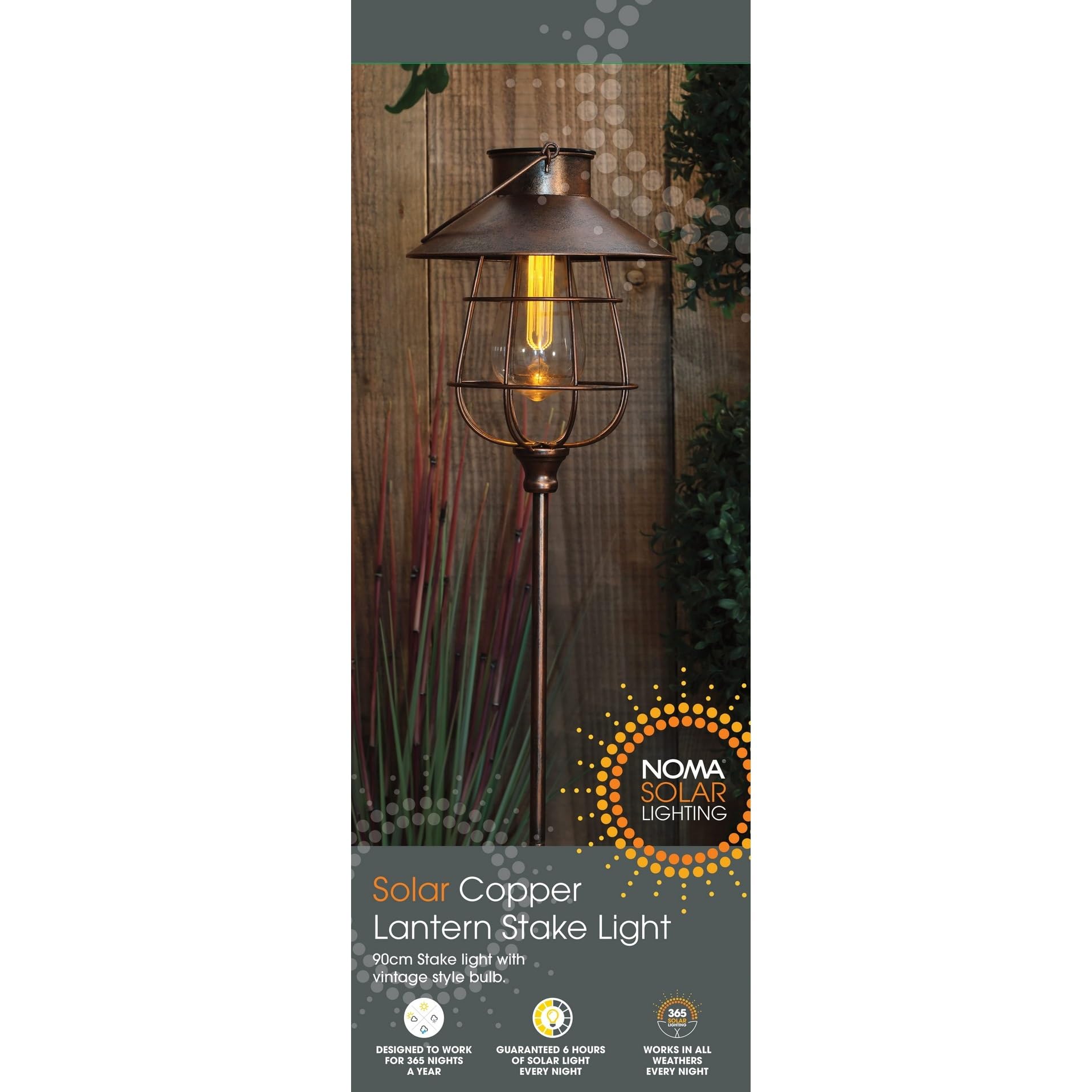 Noma Solar Copper Lantern Stake Light (Pack of 1)