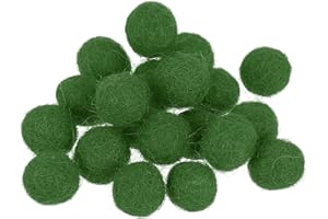 PATIKIL 1cm Pom Poms Wool Felt Balls Beads 10mm Army Green Pompoms for Crafts Handcrafts Project DIY Home Decorations Pack of