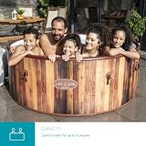 Lay-Z-Spa Helsinki Hot Tub 180 AirJet Wood Effect Inflatable Spa 5-7 Person view 4