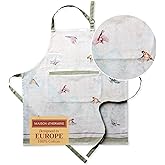 Maison d' Hermine 100% Cotton Apron for women with Pocket Kitchen Chef Apron for Men Cooking Easter Decorations
