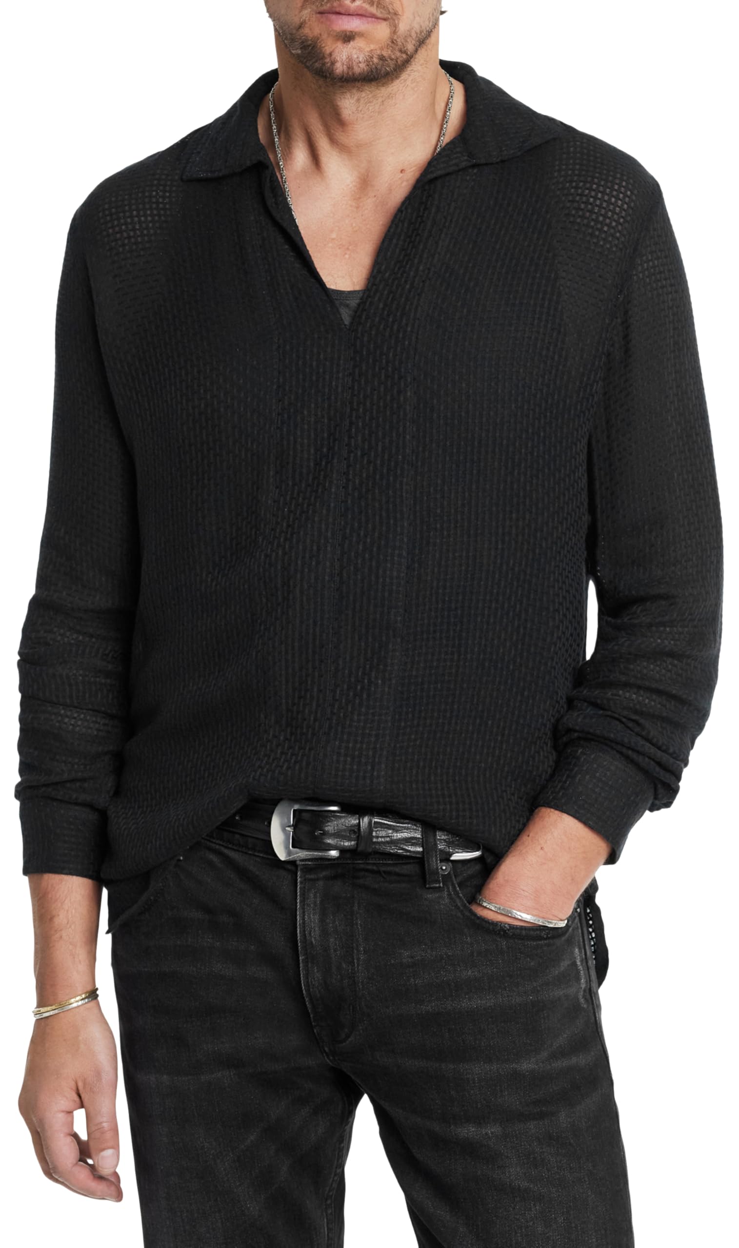 Photo 1 of John Varvatos Men's Paul Shirt, Black