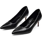 Elisabet Tang Kitten Heel Low Pumps 2.4 Inch Closed Pointed Toe Short Sexy Comfort Women Dressy Shoe at Work Office Date Prom Party Wedding Church