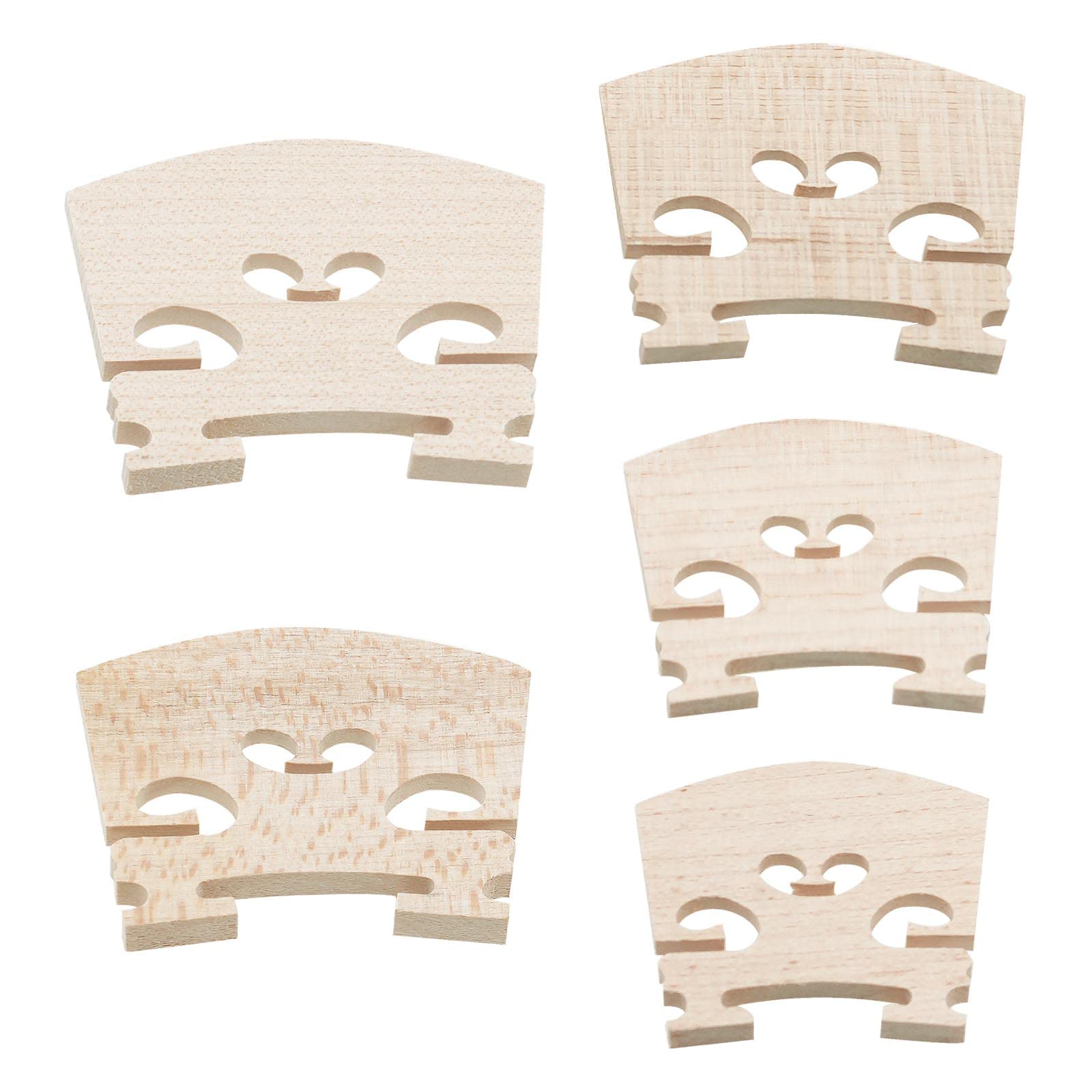 YINETTECH 10Pcs Violin Maple String Bridge Yard Replacement 4/4 3/4 1/2 1/4 1/8 Violin String Bridge Instrument Accessories Part 20g