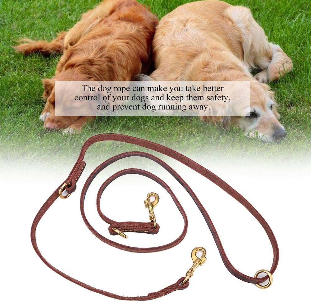 2pcs/ Set Leather Anti-lost Comfortable Soft Durable Dog Rope Pet Supplies Dog Leash Comfortable Padded Handle - Image 4
