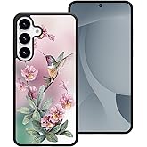 OOK Compatible with Samsung Galaxy S25 Case Anti Slip Shockproof Protective Case for Samsung Galaxy S25 5G Pink Floral Flower