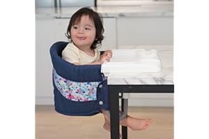 zeepops Hook On Table High Chair with Tray for Babies and Toddlers, Clip On Table Chair Portable, Fold-Flat Compact for Home,
