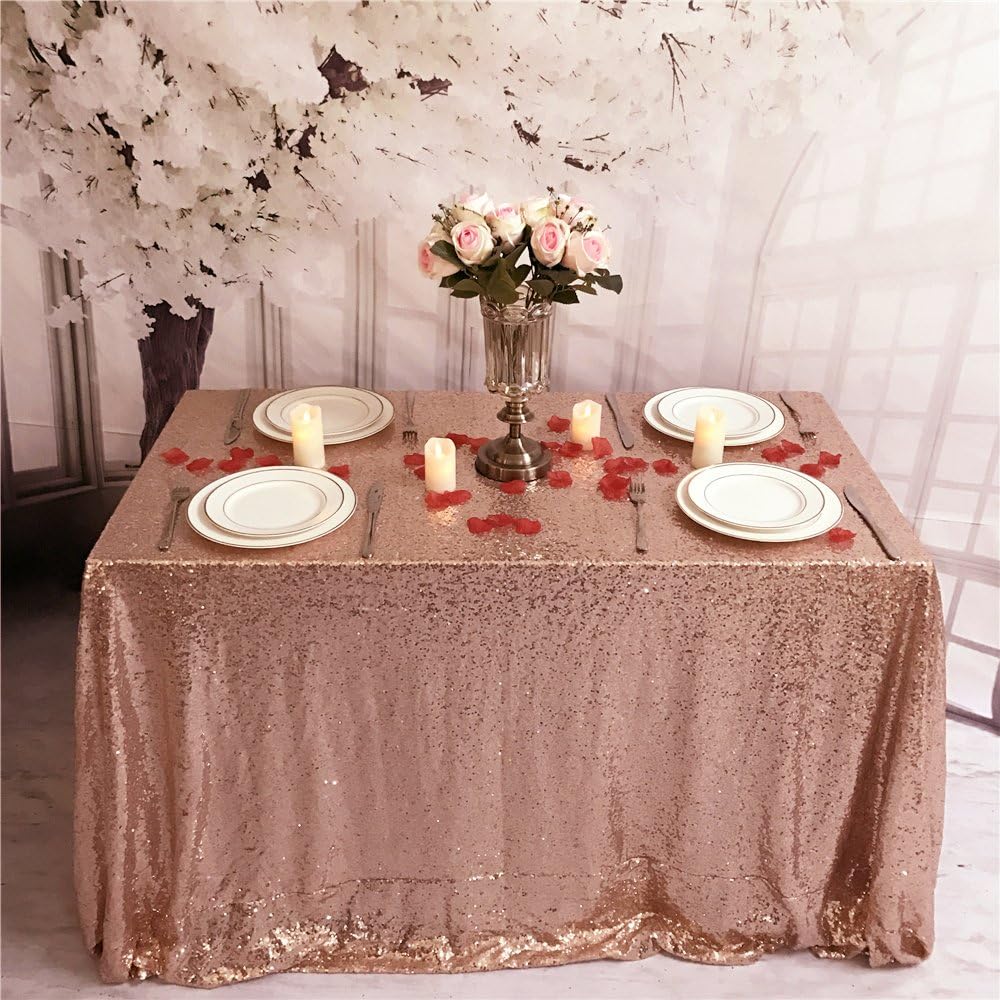 Best copper sequin table cloth