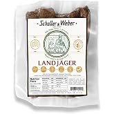 Schaller &amp; Weber Landj&auml;ger Smoked German Sausage, 10 Oz (Pack of 1) | German Food, Authentic Alpine-Style Hickory-Smoked, All-Natural Cured Meat, No Artificial Ingredients Hiking &amp; Camping Snack