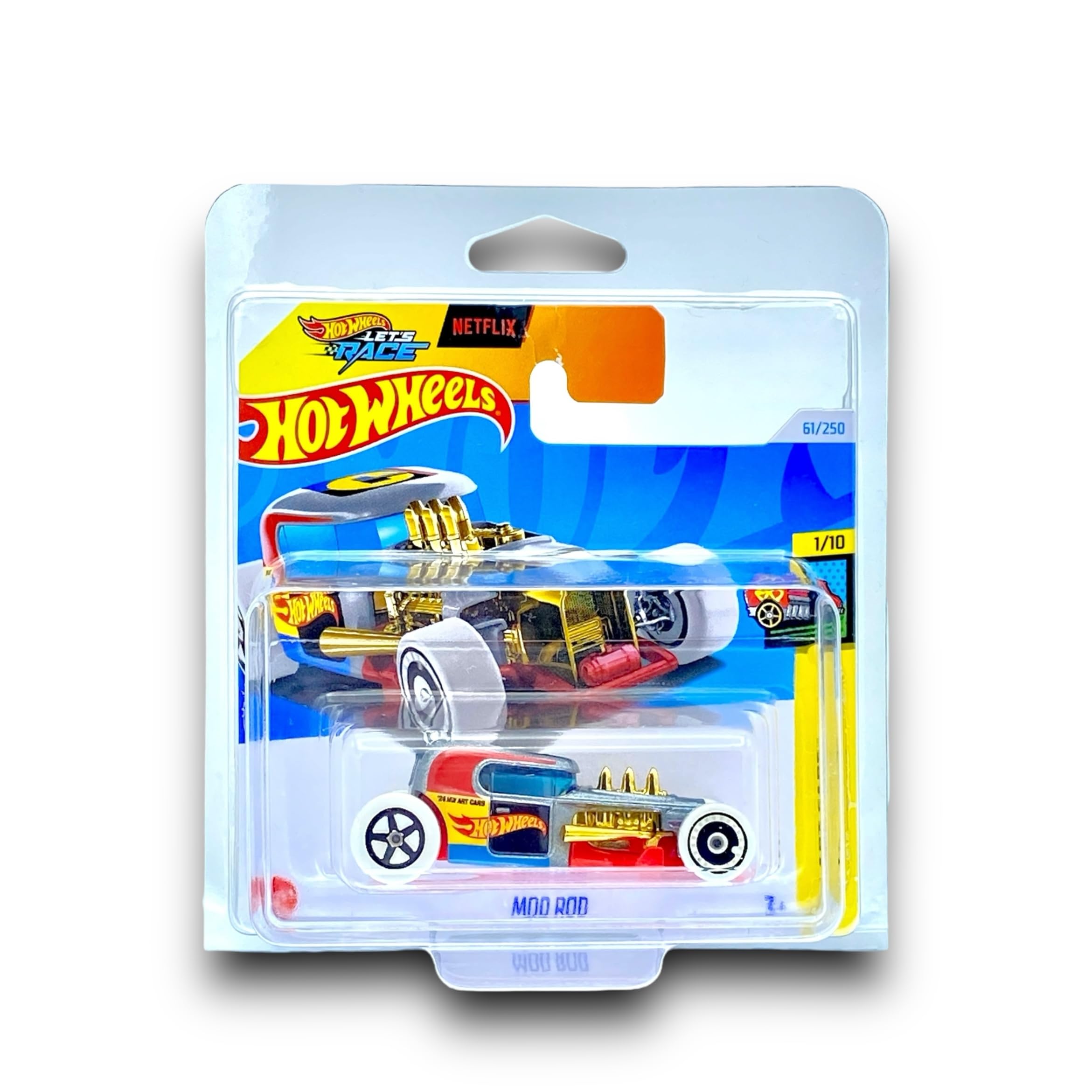 Hot Wheels Mod Rod (Multi Colour) 1/10 HW Art Cars - 2024-61/250 (Short Card) - includes a KLAS Car Keeper Short Card Protector Case - HTB71