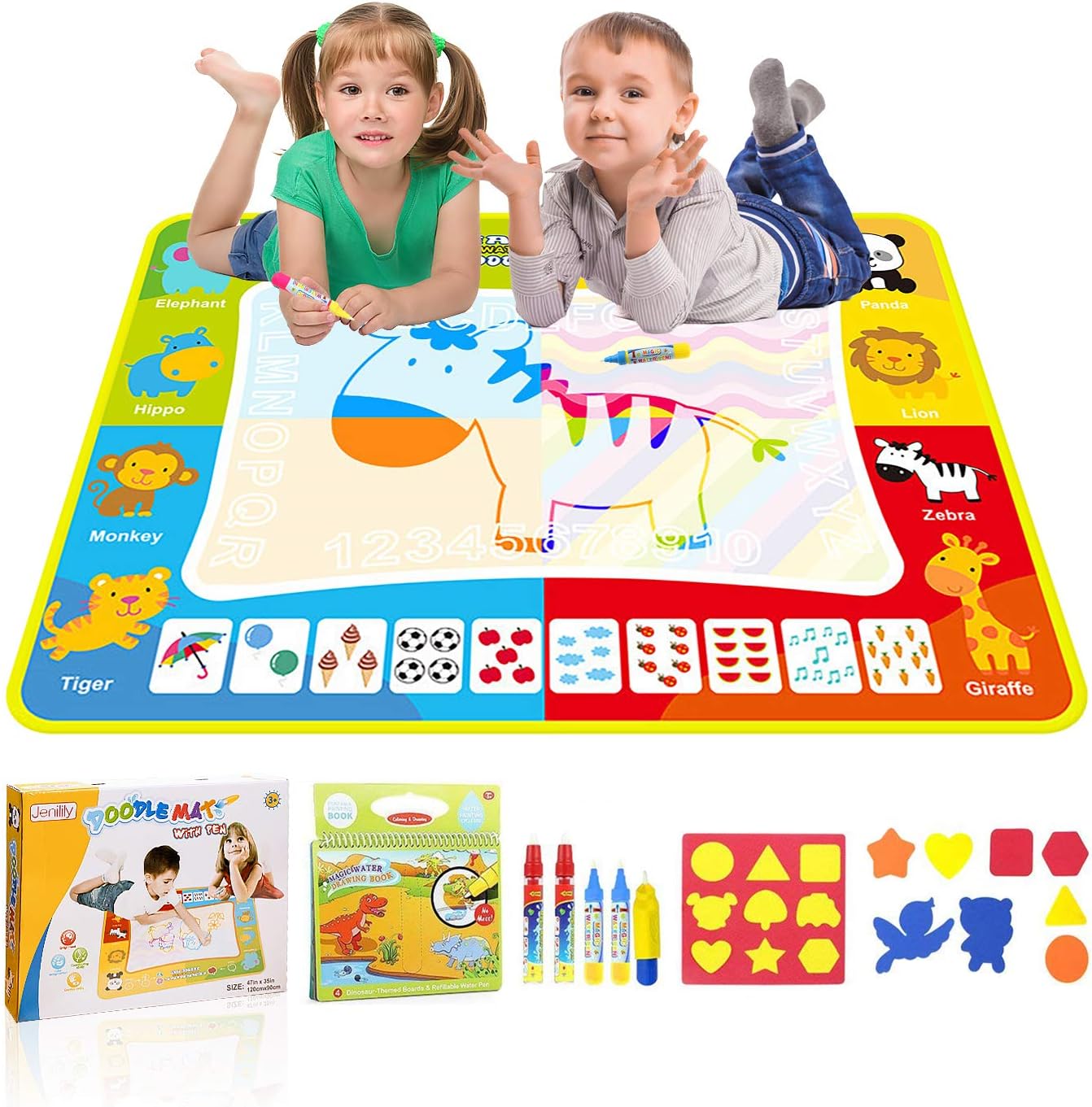 jenilily Water Drawing Mat Drawing Doodle Mat 47 in*35in Early ...