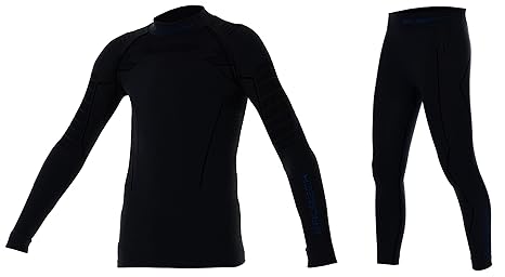Brubeck® Thermo Set Kinder/Junior Funktionsunterwäsche-Set | Shirt + Hose | Sportwäsche | Hochwertig | Nahtlos | Thermowäsche