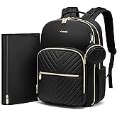 LOVEVOOK Diaper Bag Backpack, Quilted Baby Bag with Changing Pad & Pacifier Holder, Waterproof Travel Diaper Bags for Baby Boys Girls, Stylish and Large Capacity, Black