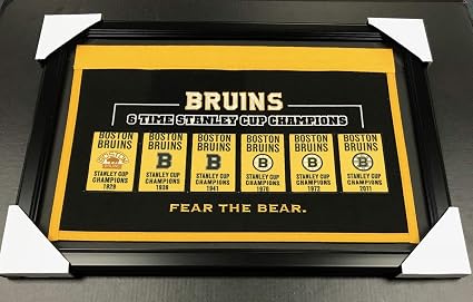 Boston Bruins 6x Stanley Cup Champions Framed Wool Banner Winning