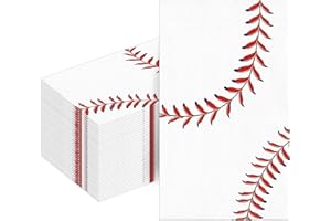 100pcs Baseball Napkins Disposable Decorative Baseball Party Napkins Absorbent Guest Hand Towels for Bathroom Baseball Themed