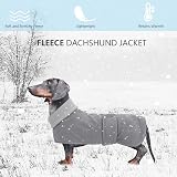Geyecete Dachshund Coat with Warm Thermal Quilted Gray M view 2