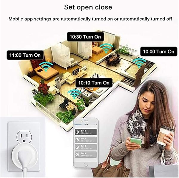 Actualizar Smart Plug 16A WiFi Socket Plug Works con Alexa Google Home Remote and Voice Control Outlets inalmbrico con funcin Temporizador no se requiere HUB 3 PACK Size US