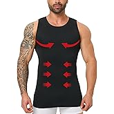 YOWODA Compression Shirt Men Shapewear Slimming Tank Top Body Shaper Vest Undershirt for Gynecomastia, Tummy Control