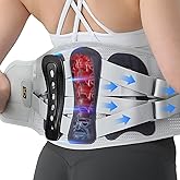 BLACKYEW Lower Back Brace for Women & Men - Adjustable Lumbar Back Brace, Full Support Lumbar Brace, Ergonomic Design & Soft Breathable 3D Knit Material, for Sciatica Scoliosis Posture, Ideal for Work Lifting (M)