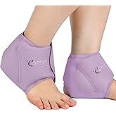 Comfytemp Ankle Ice Pack Wrap for Men & Women, Reusable Gel Hot Cold Compress for Achilles Tendonitis, Plantar Fasciitis, Sprained Ankles, Ankle Recovery Must Haves, 2 Packs, Purple