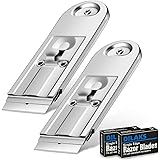 DILAKS 2-Pack Razor Scraper, All Metal Heavy Duty Razor Blade Scraper with Extra 20-Piece Blades