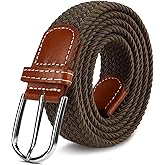 LUOFMISS Multicolored Woven Stretch Belt for Men and Women, Braided Elastic Golf Belts Jeans Casual Pants Sport Belt