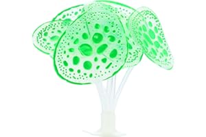 CAPASTEC Soft Silicone Glowing Simulation Coral, Fluorescence Aquatic Artificial Water Plants for Aquarium (Green)