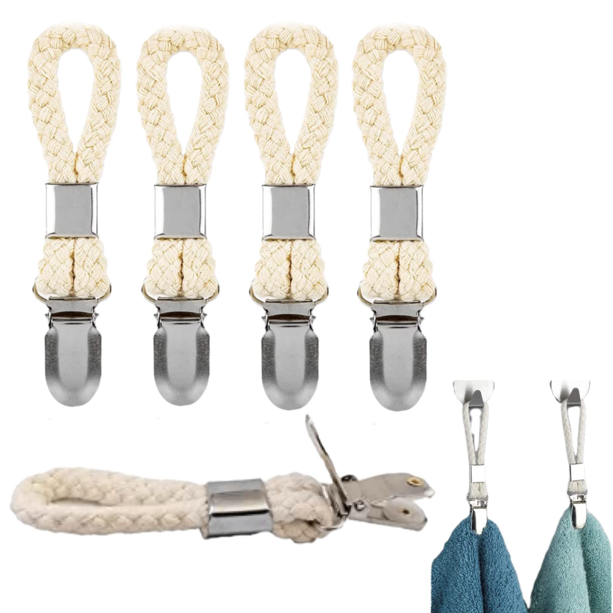 5 Pcs Large Tea Towel Clips Hangers Storage Hook Holders Metal Pliers Kitchen Towel Hanging Clips for Hanging Cloth Items