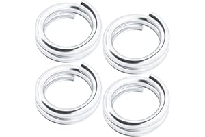 HINZIC 4 Pcs 925 Sterling Silver Split Jump Ring 4mm Small Key Rings Hypoallergenic Bracelet Necklace Open Connector Charm for Jewelry Findings Key Rings