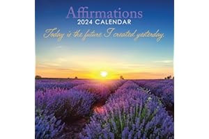 ROCHLI 2024 Affirmations Square Hanging Wall Calendar - No Plastic - 12" x 12" Planner, Organizer, Home, Motivational, Schedule, Agenda, Gift