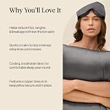Kitsch Satin Pillowcase with Zipper Charcoal 48x66 cm view 5