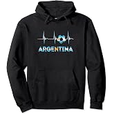 Argentinian Pride Heartbeat EKG Pulse Sun Of May Argentina Pullover Hoodie