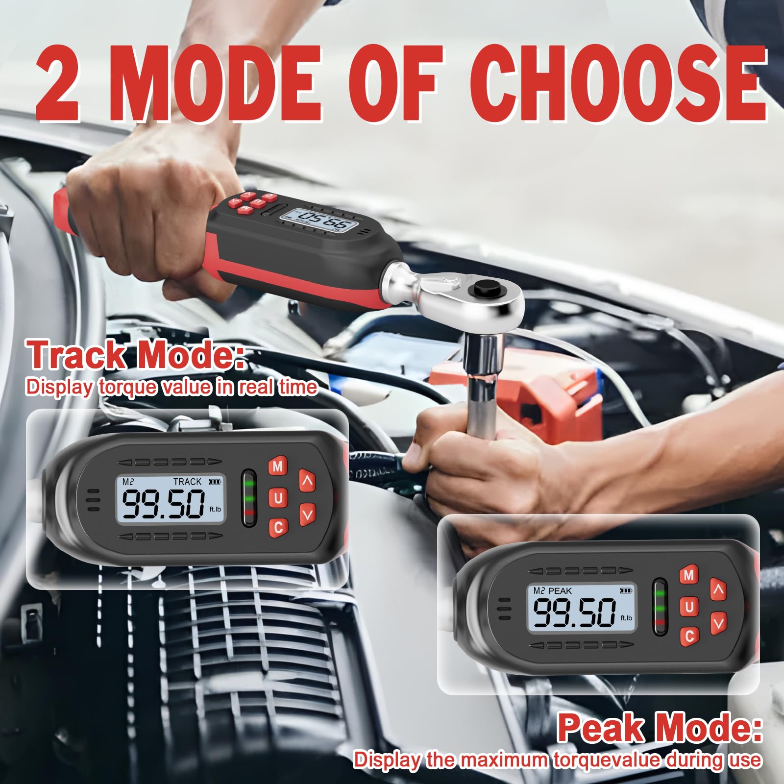 Mua Digital Torque Wrench 3/8 Inch drive(5-99.5 ft-lbs./6.8-135Nm), ±2% ...