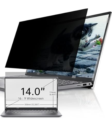 upscreen Filtre de Confidentialité pour Dell Latitude 7455 Laptop Film Protection Ecran Anti-Espion, Privacy Filter Anti-Regard, Anti-Reflet
