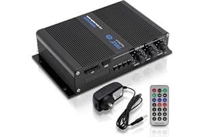 Pyle 2-Channel Bluetooth Audio Marine Amplifier-200 Watt Power Compact Weather Resistant Audio Amp Wireless Receiver System w/MP3,USB,SD Reader,LCD Digital Screen-Pyle(PFMRA340BB.5)