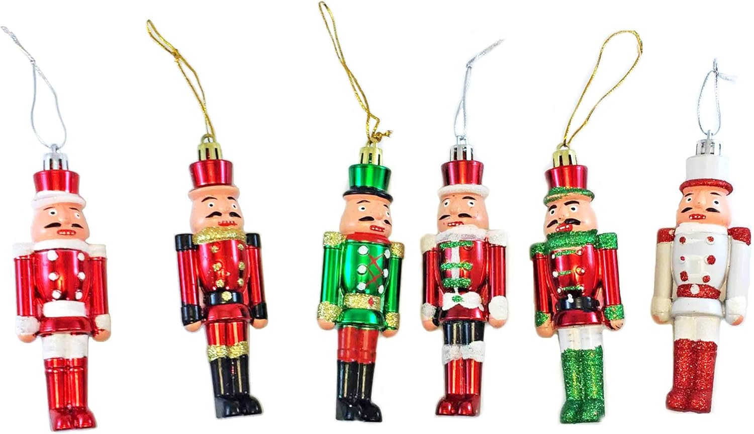 Happy Packs Christmas Nutcracker Ornaments, 6 Pcs Assorted
