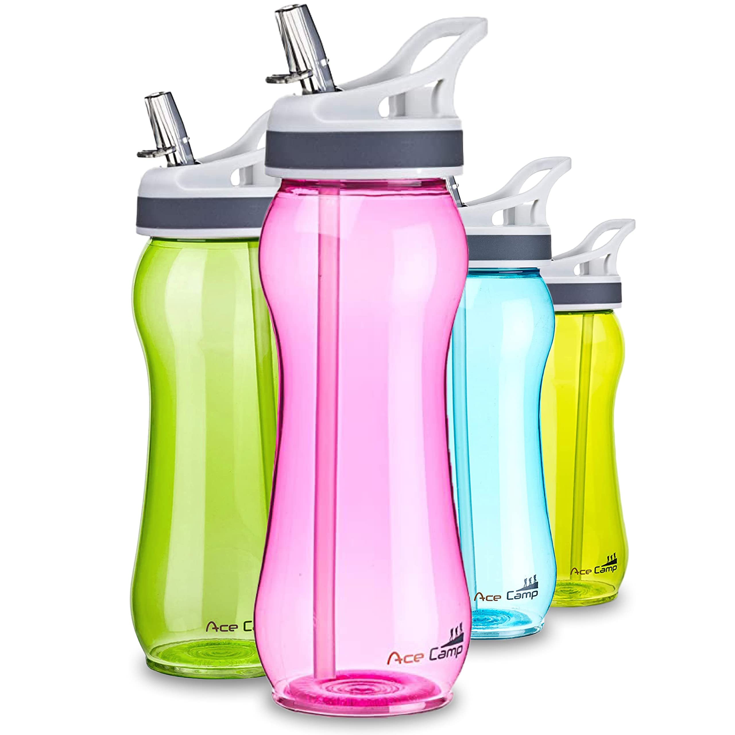 AceCamp, Tritan Traveller water bottle with straw, 600 ml, pink, 600 ml