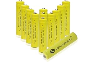 GEILIENERGY Solar Light Batteries AAA NiCd AAA 1.2V 600mAh Triple A Rechargeable Batteries for Solar Lamp Garden Lights (Pack