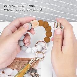 Weixiltc Keychain Wristlet for Women, Silicone Bead