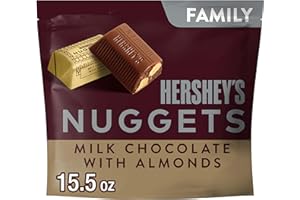 HERSHEY'S NUGGETS Milk Chocolate with Almonds Candy Family Pack, 15.5 oz