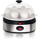 Elite Cuisine EGC-207 Egg Poacher, Omelet, Steamer & Soft, Medium, Hard-Boiled Egg Cooker with Auto-Shut Off, 7 Egg Capacity, Stainless Steel